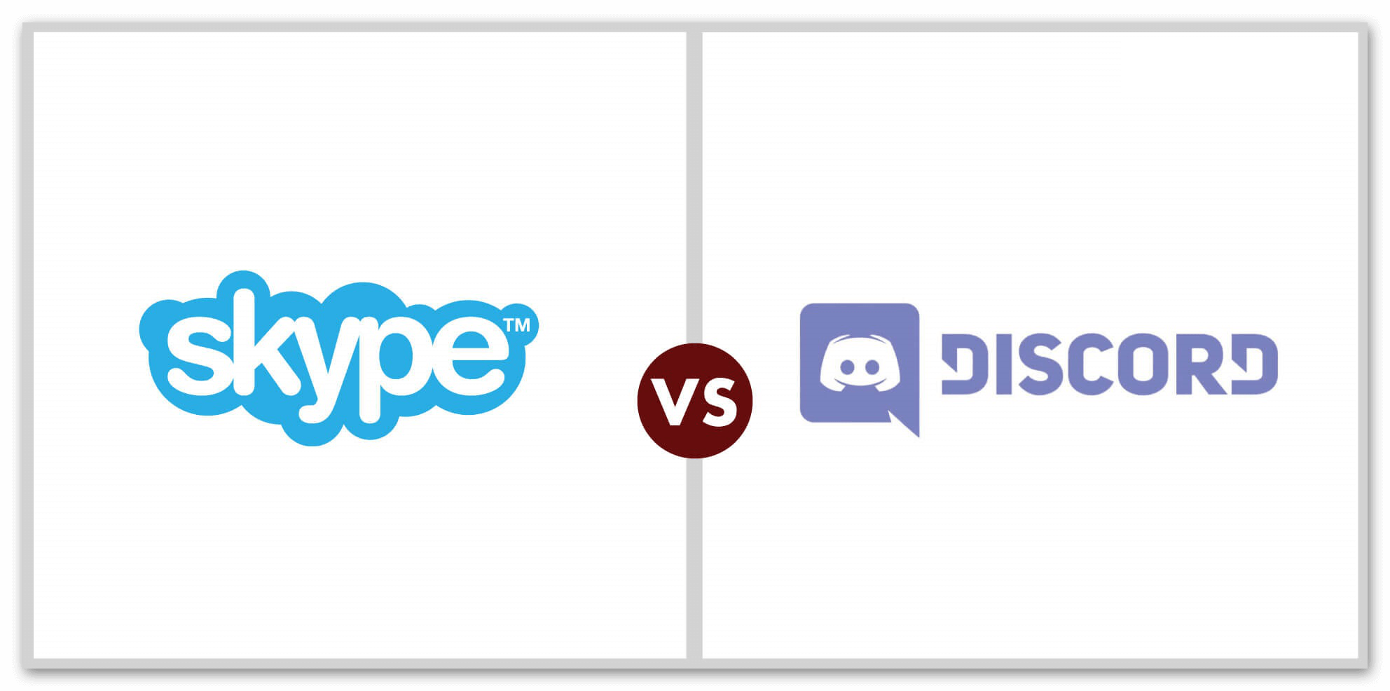 Картинка сравнения Skype и Discord